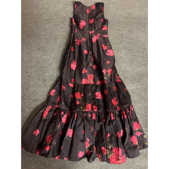 NEW $1000 Sachin & Babi Black Sleeveless Mikado Rori Malbec Tea Gown Dress Sz 6 - Picture 10 of 16